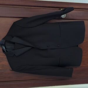 Perry Ellis Evening Black Formal Suit Jacket ( 40R) & Adjustable Pants ( 33-35)